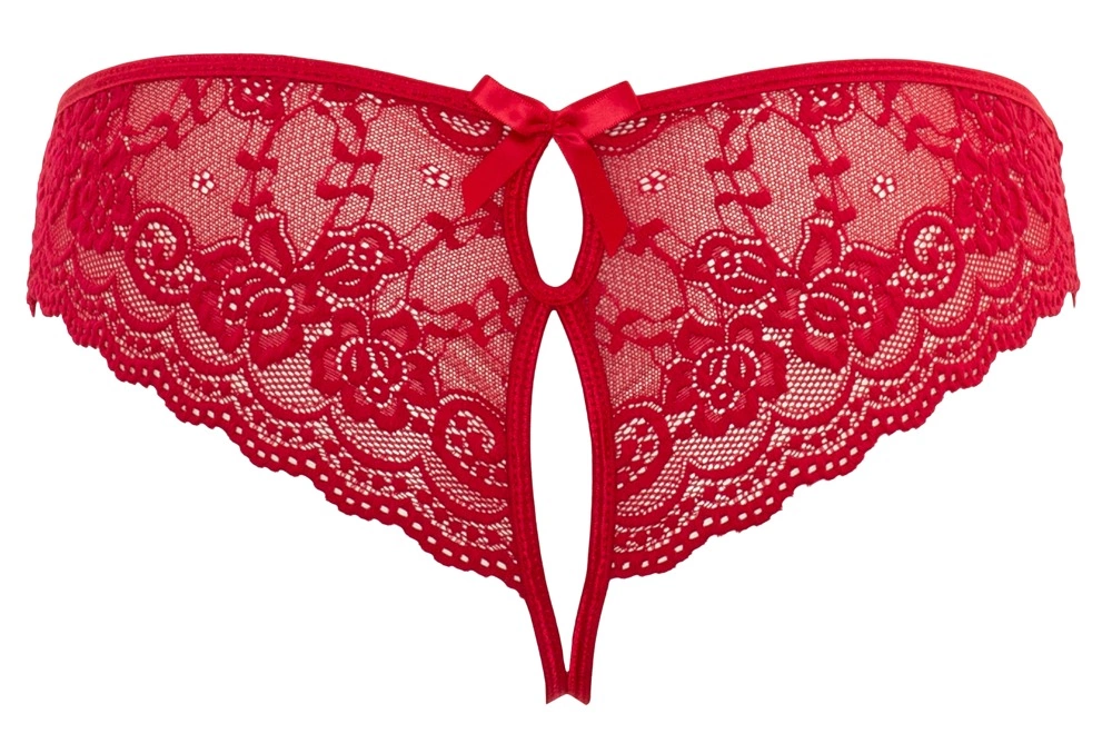 Трусики Cottelli Lingerie Lace, XL (красный)