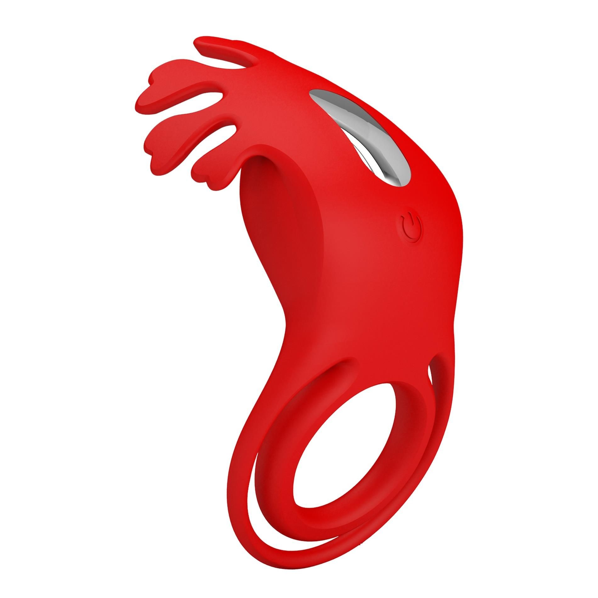 Эрекционное кольцо Pretty Love Vibrant Penis Ring Ruben, 8,5 см (красный)