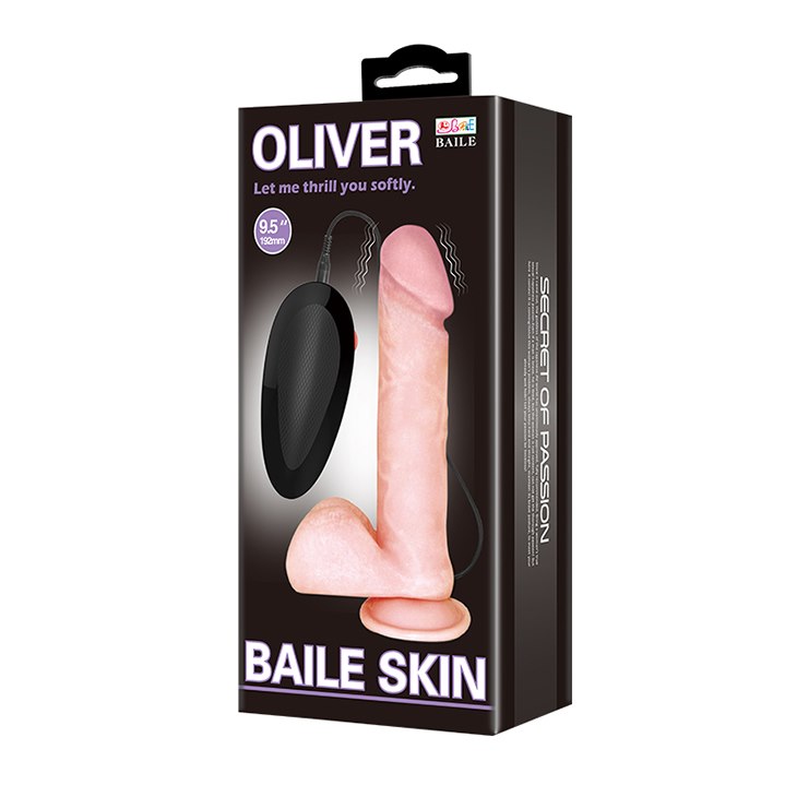 Вибратор Baile Oliver Baile Skin 9.5", 19.5 см (телесный)