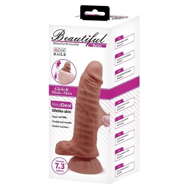 Dildo Baile Beautiful Encounter Baron, 18 cm (brązowy)