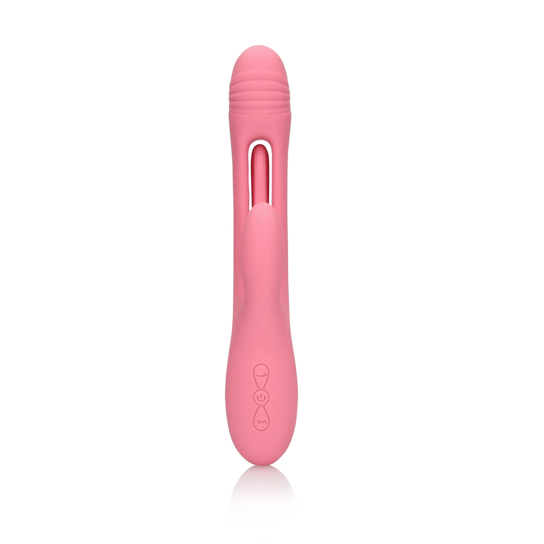 Вибратор-кролик Loveline G-spot Fluttering, 24.8 см (розовый)