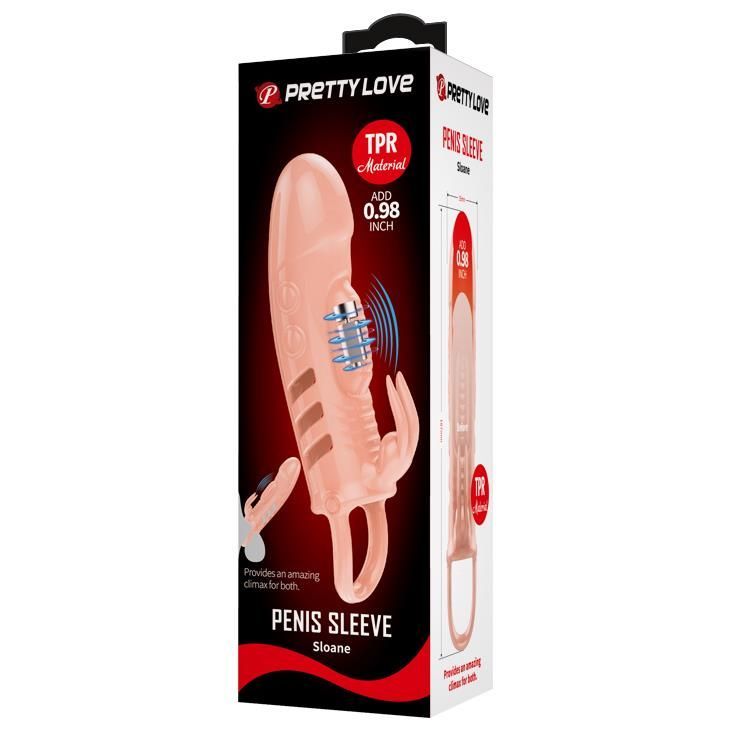 Насадка на пенис Pretty Love Penis Sleeve Sloane, 18,5 см (телесный)