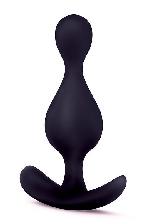 Korek analny Anal Adventures Platinum, 12 cm (czarny)