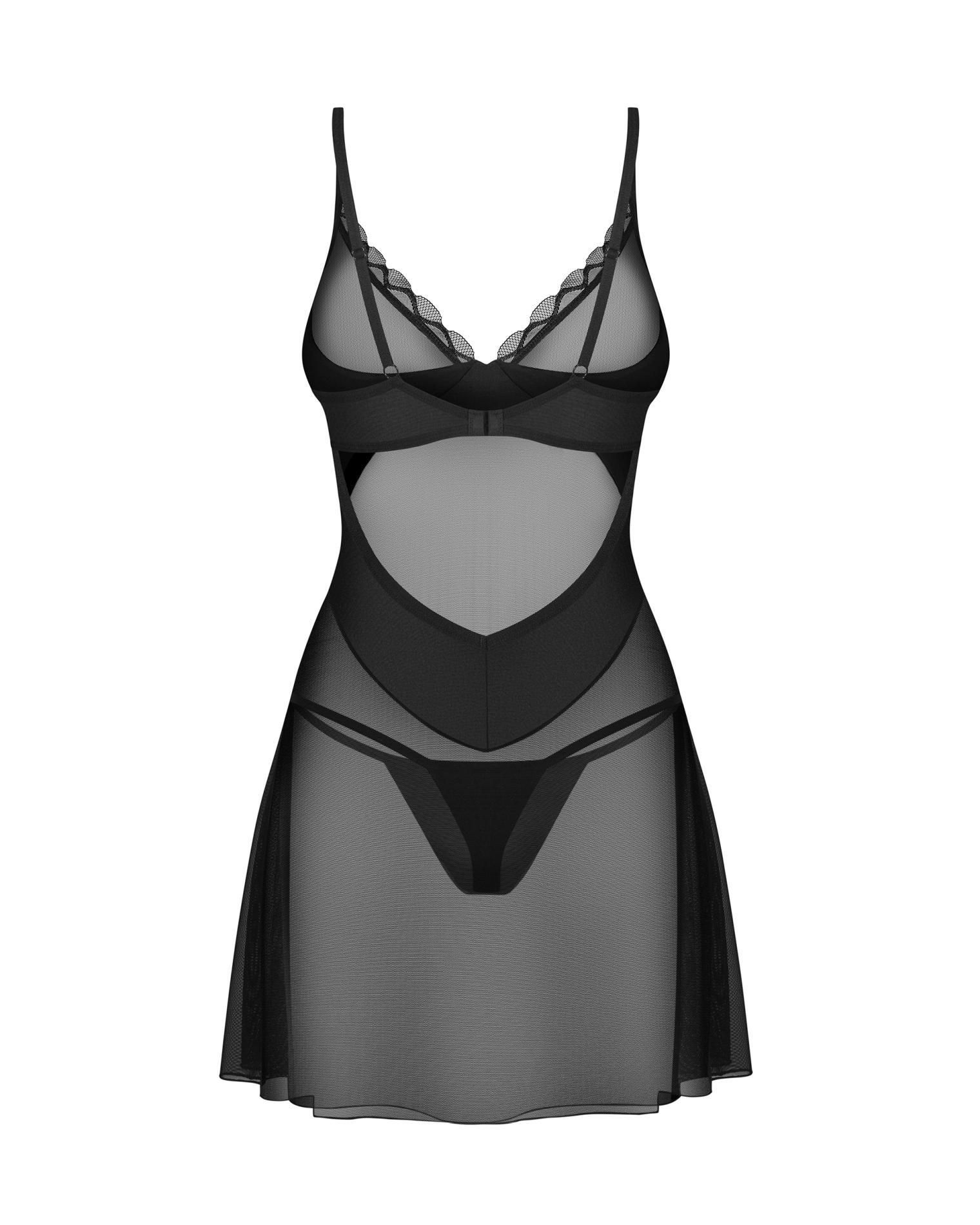 Сексуальный комплект белья Obsessive Stelisa, S/M (черный)