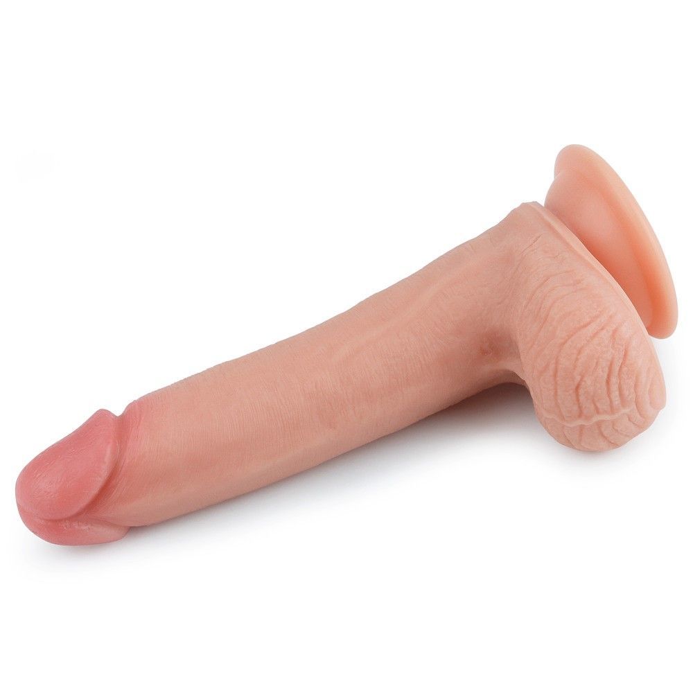 Фаллоимитатор Dual layered Platinum Silicone, 20,5 см (телесный)