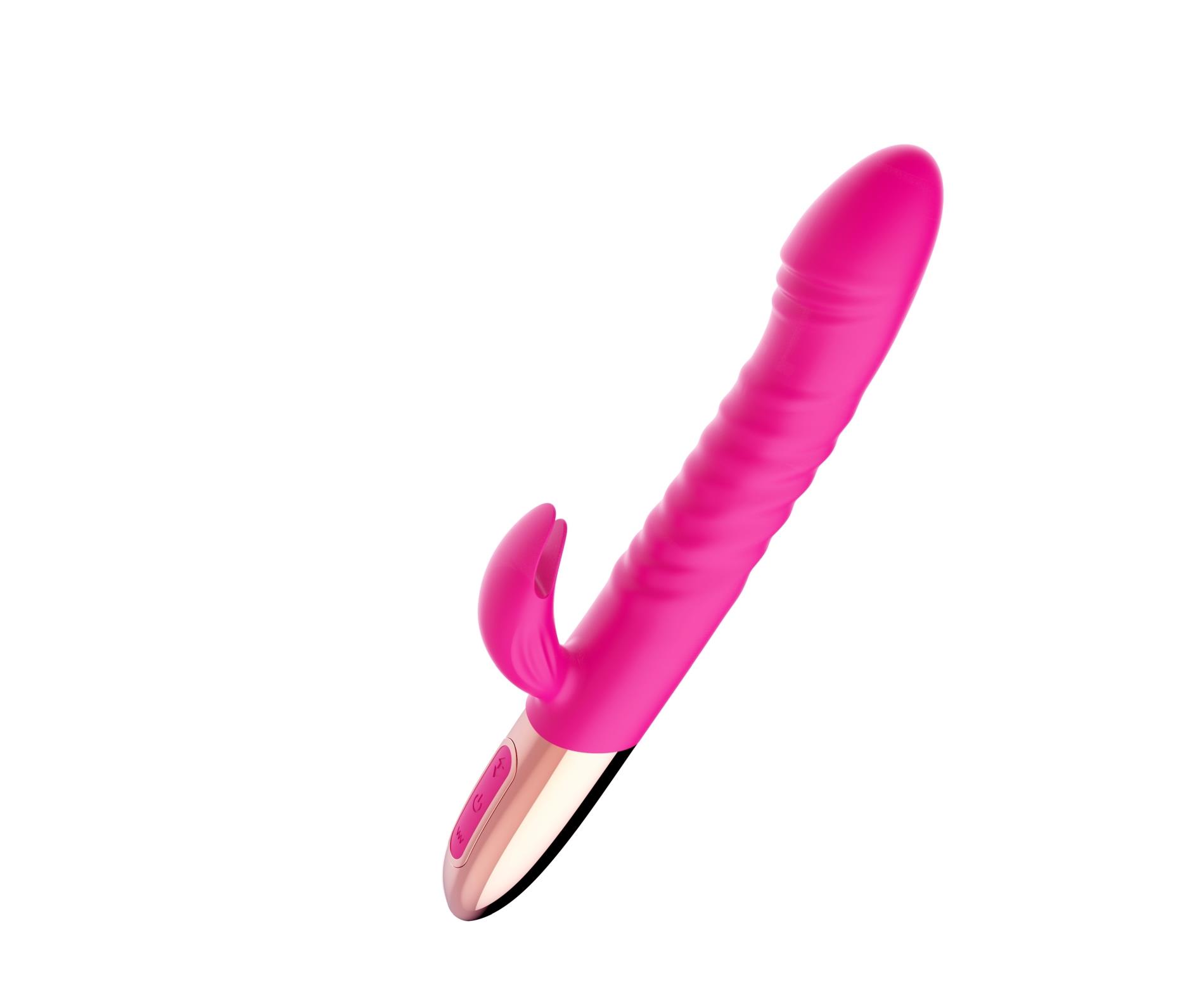 Вибратор-кролик B - Series Magic Rechargeable Thrusting, 19 см (розовый)