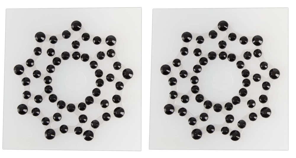 Украшение для сосков Cottelli Collection Nipple Stickers Star, 2 шт (черный)