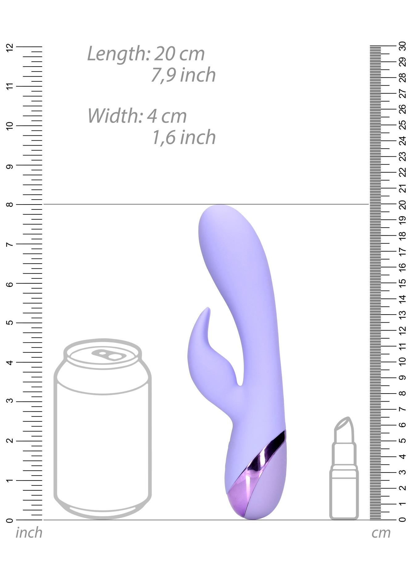 Вибратор-кролик Loveline Digital Lavender, 20 см (сиреневый)