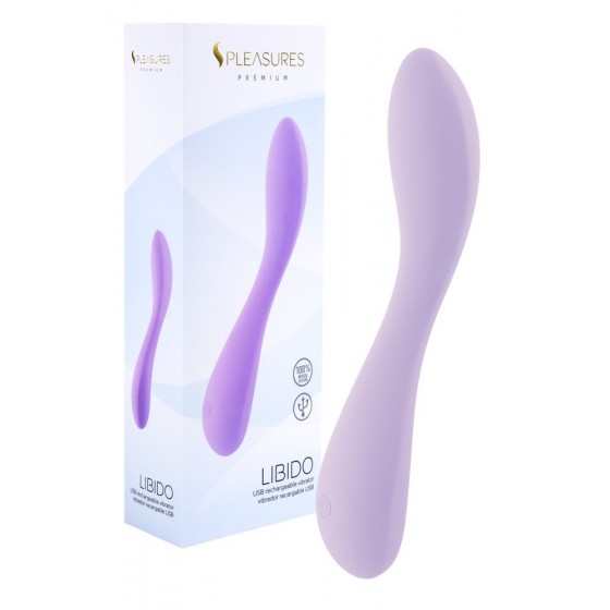 Вибратор Pleasures Premium Libido, 19,5 см (сиреневый)