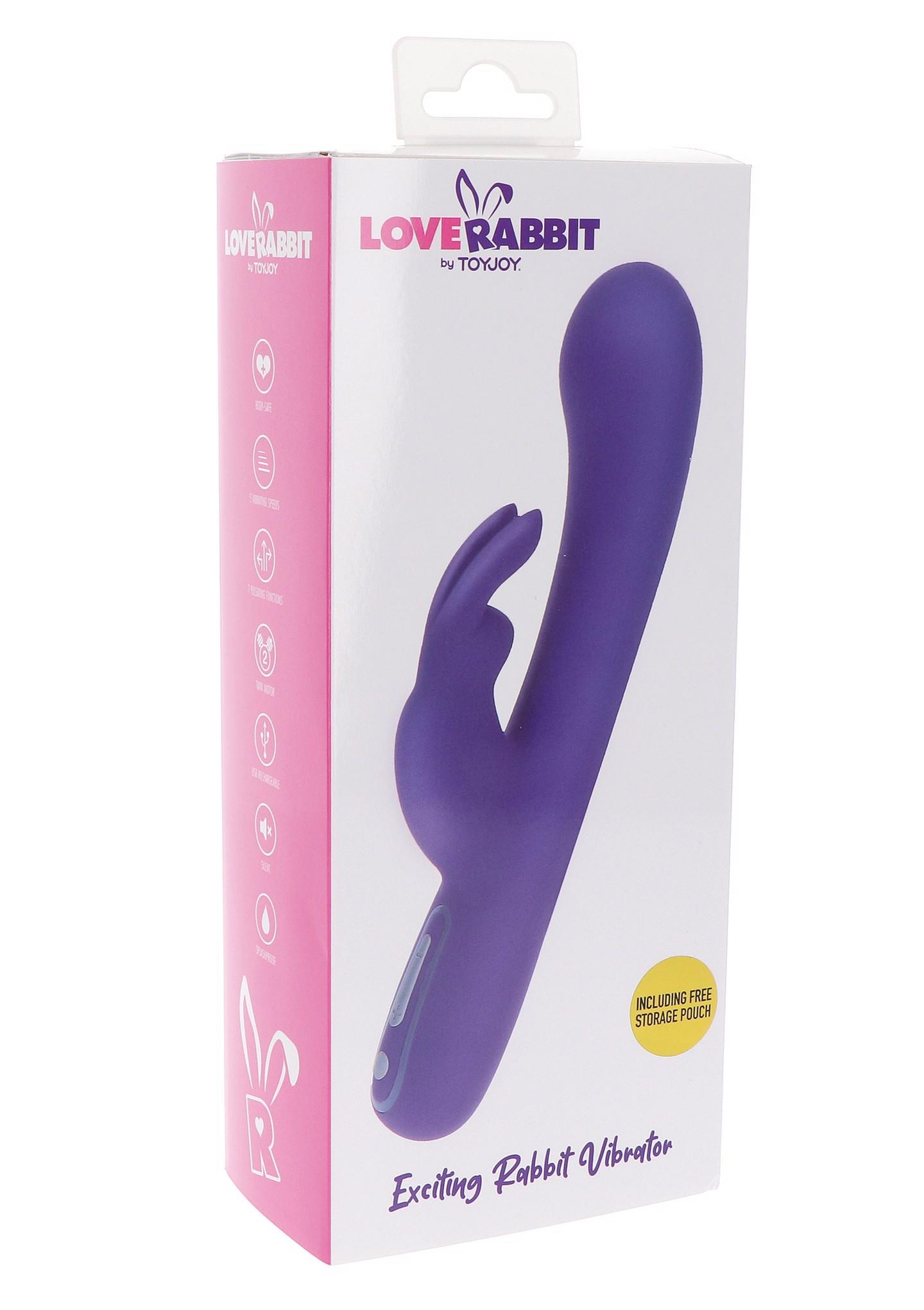Вибратор-кролик Love Rabbit Exciting, 21.5 см (фиолетовый)