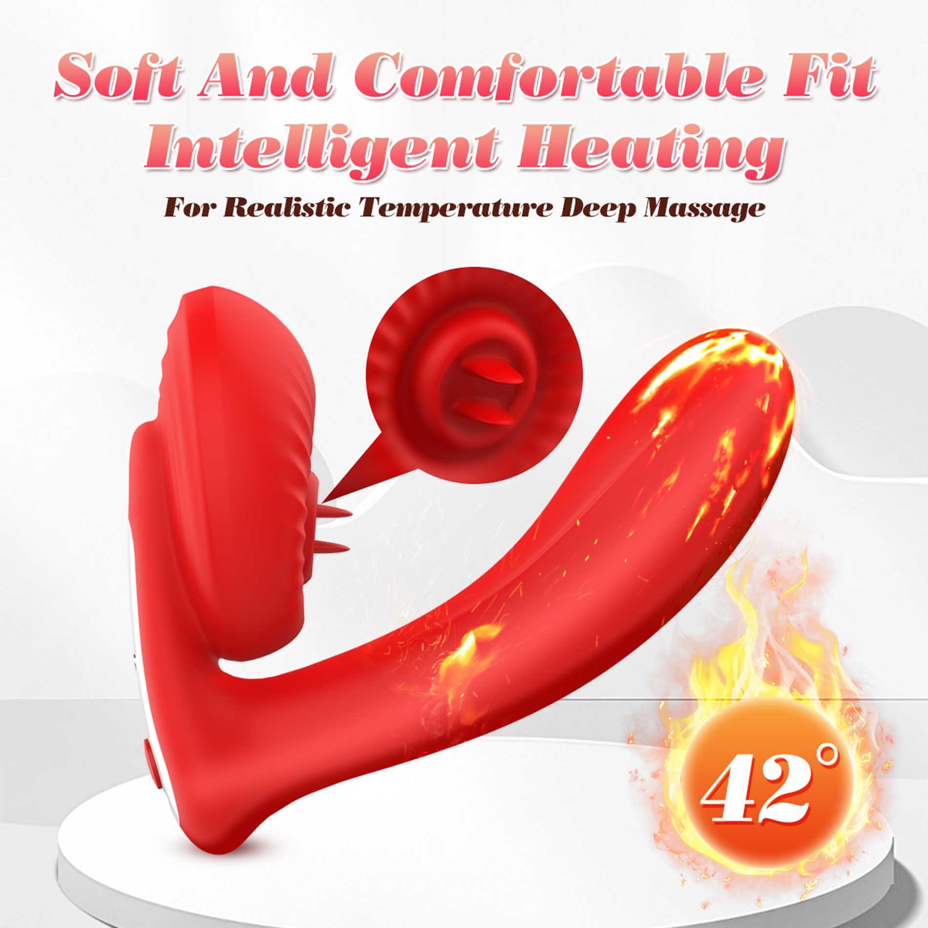 Вибратор B-Series Fox Heating + APP Control, 14 см (красный)