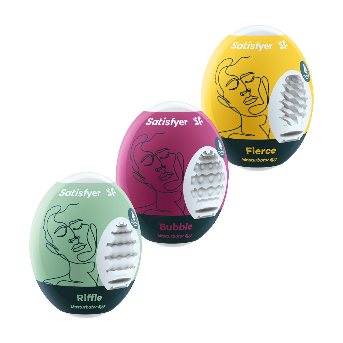 Набор мастурбаторов Satisfyer Masturbator Egg Set, 3 шт (белый)