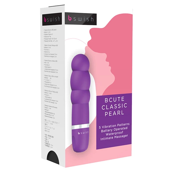 Вибратор B Swish Bcute Classic Pearl, 10 см (фиолетовый)