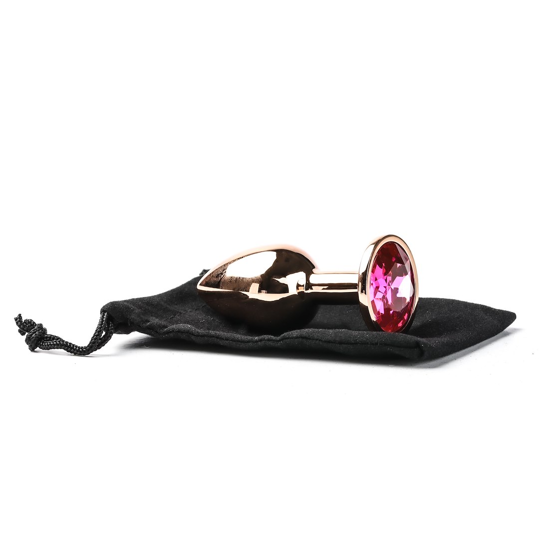 Korek analny z kryształem Simply Pleasure S, 7 cm (różowy)