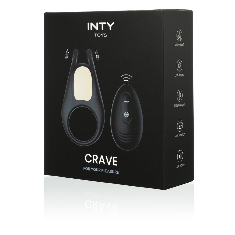 Виброкольцо INTY Toys Crave, 9.5 см (черный)