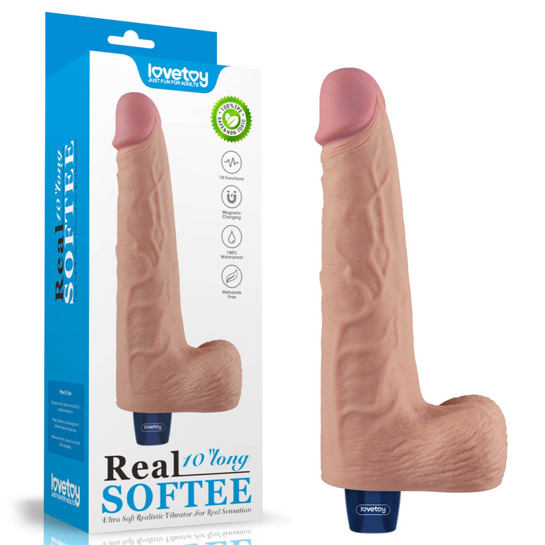Вибратор Lovetoy Real Softee 10", 25.5 см (телесный)