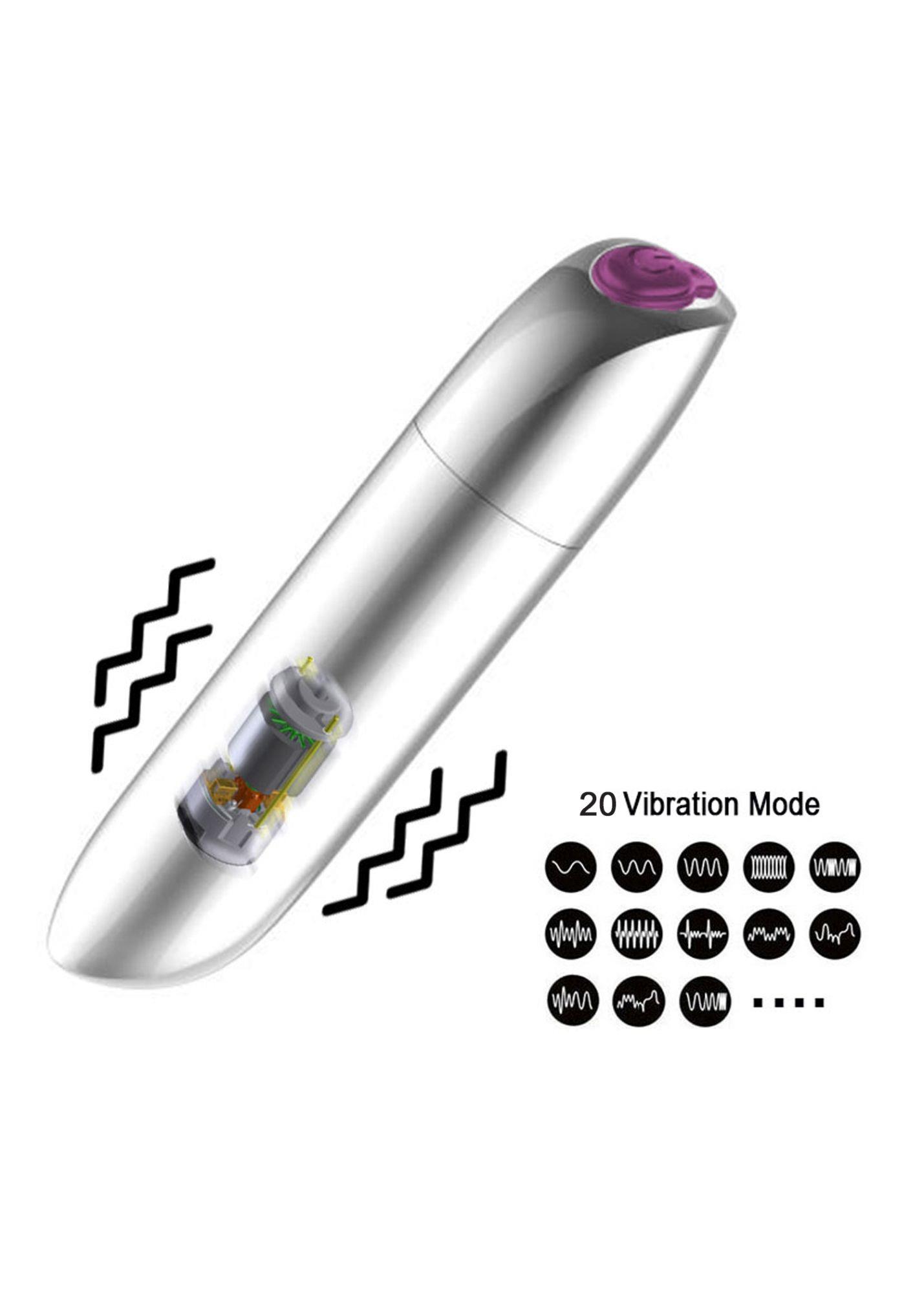Мини-вибратор B - Series Magic Powerful Bullet, 10 см (серебристый)