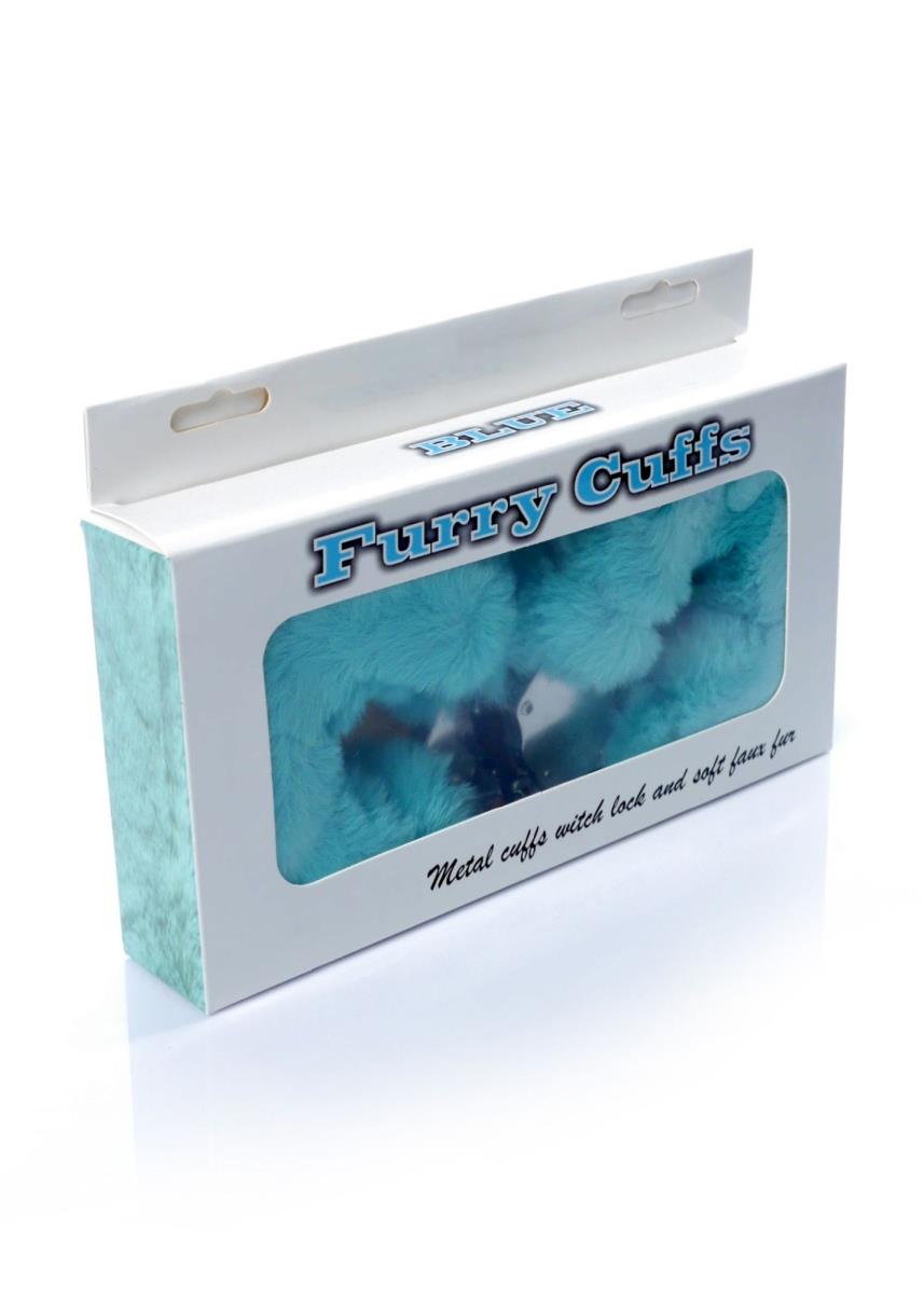 Наручники Fetish B - Series Furry Cuffs (голубой)