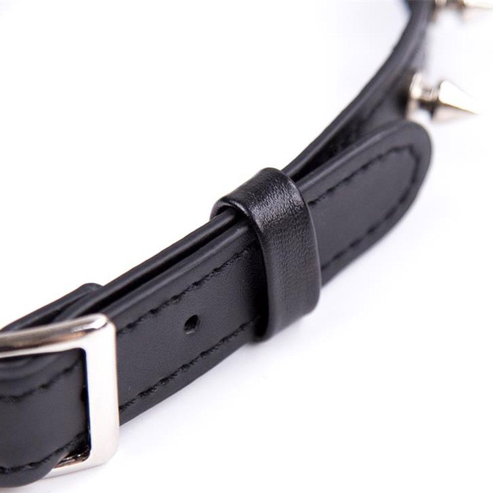 FETISH ADDICT Collar With Spikes - Obroża z kolcami, Czarny, 43 cm