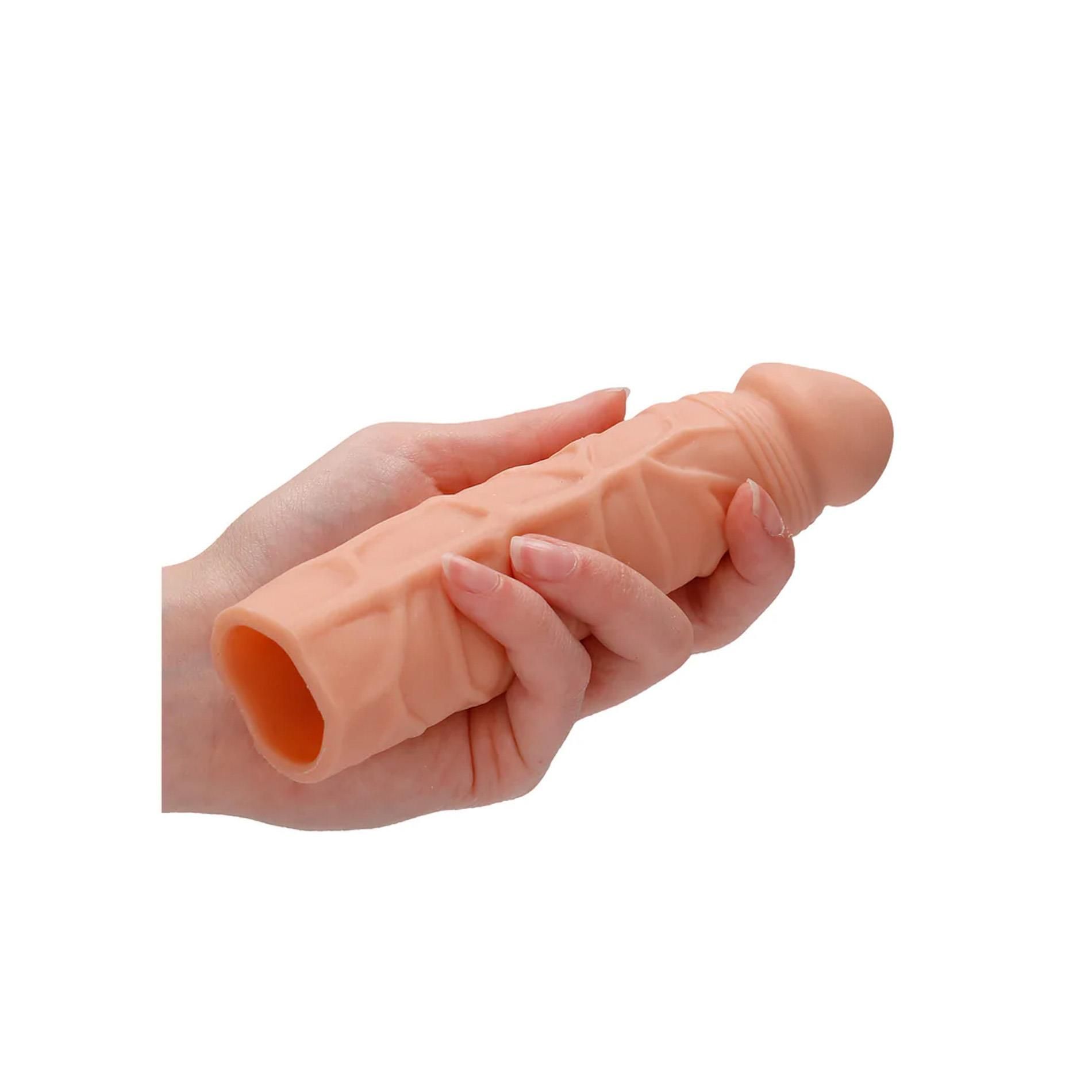 Насадка на пенис RealRock Penis Sheath, 16,8 см (телесный)