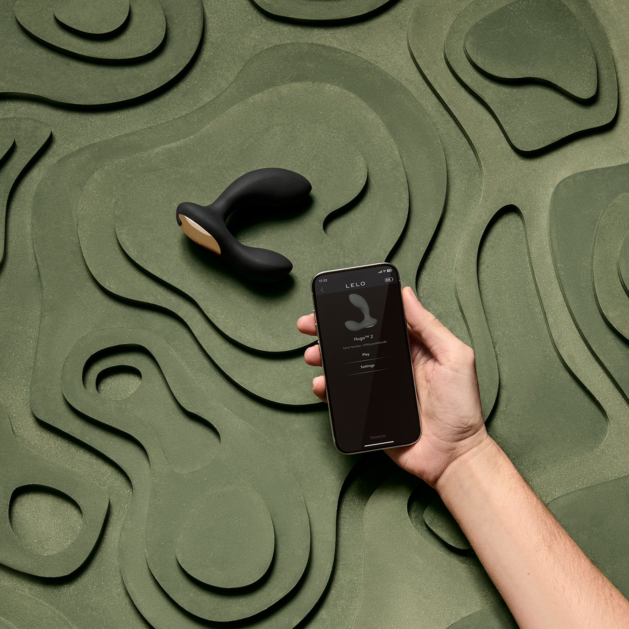 Стимулятор простаты LELO Hugo 2 App, 10,7 см (черный)