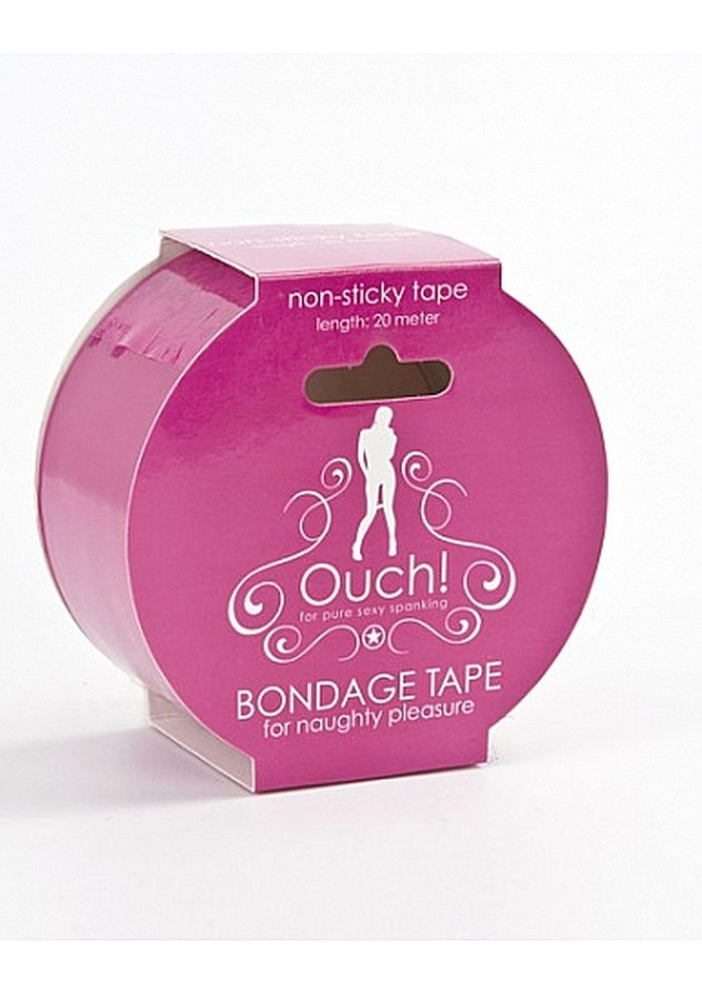 Скотч для бондажу Ouch! Non-Stick, 20 м (рожевий)