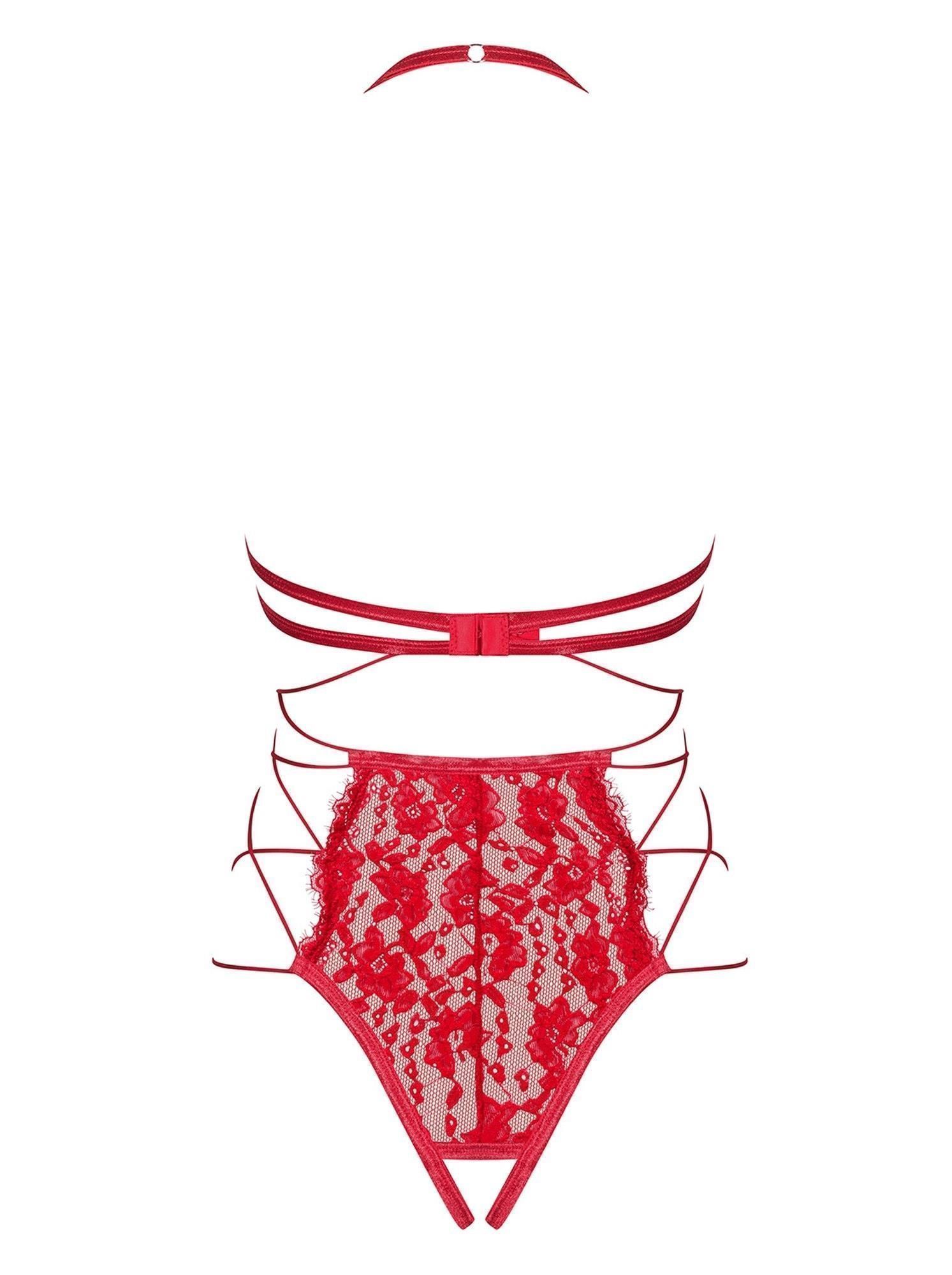 Боди Obsessive Rediosa, S/M (красный)