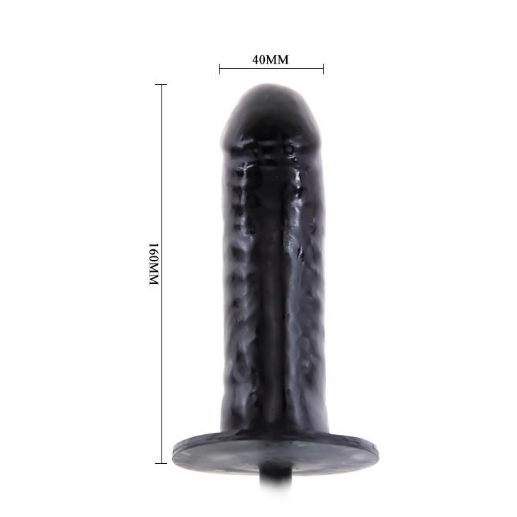 Анальный вибратор Baile Bigger Joy Inflatable Penis, 16 см (черный)