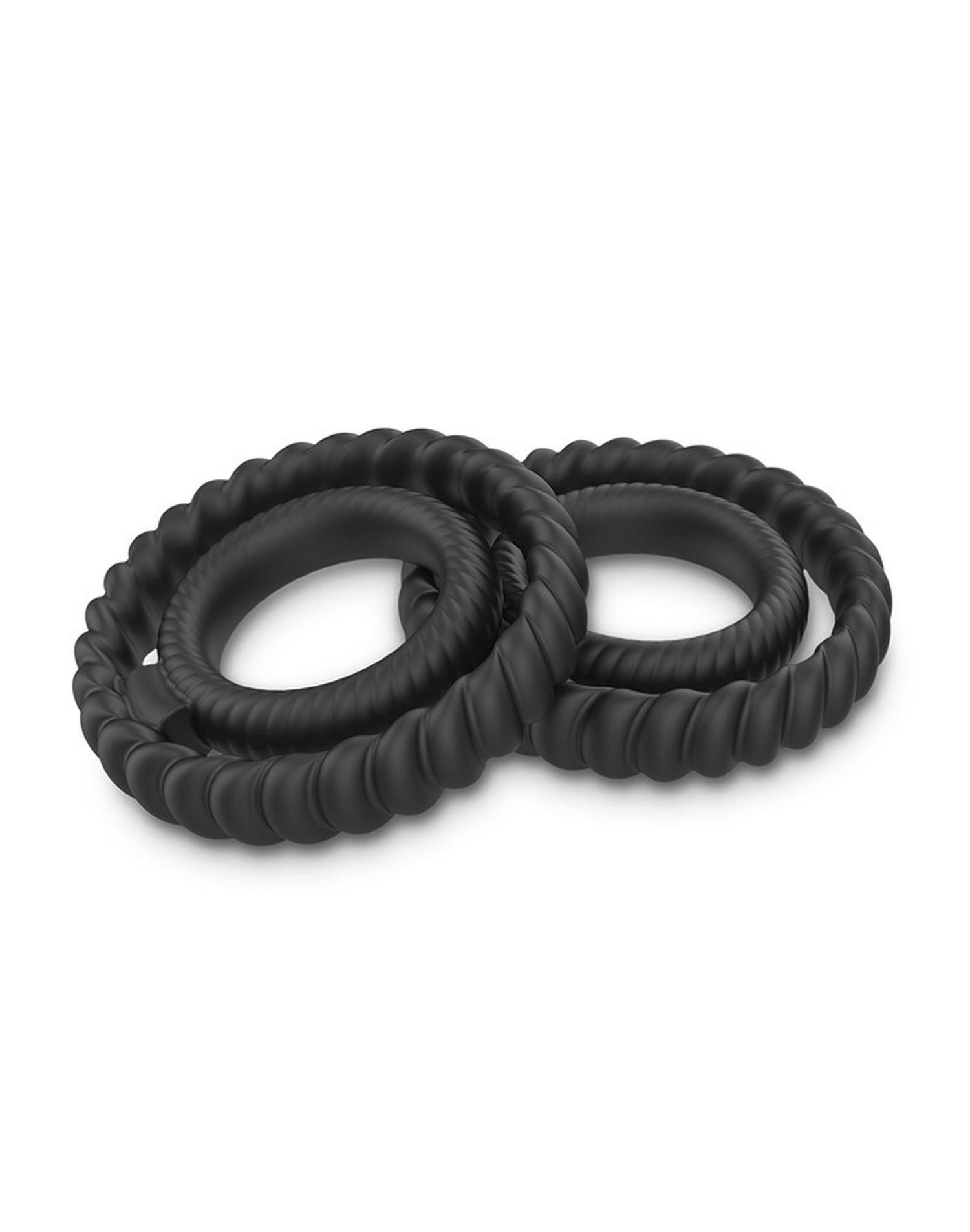 Двойное эрекционное кольцо Dorcel Dual Ring, 5,7 см (черный)