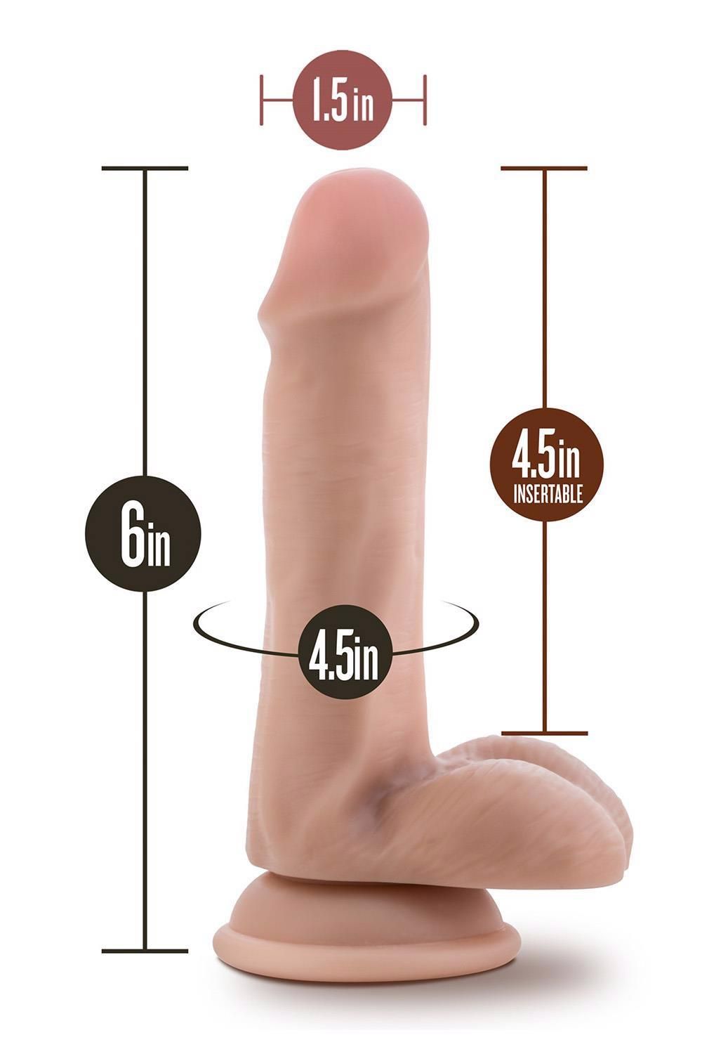 Фаллоимитатор Dr. Skin+ Posable Shaft 6 Inch, 15.2 см (телесный)