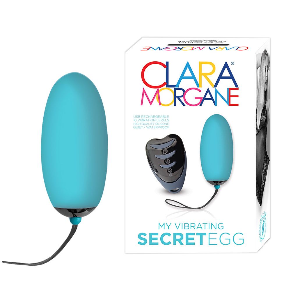 Виброяйцо Clara Morgane Pro Secret Egg, 7,5 см (голубой)