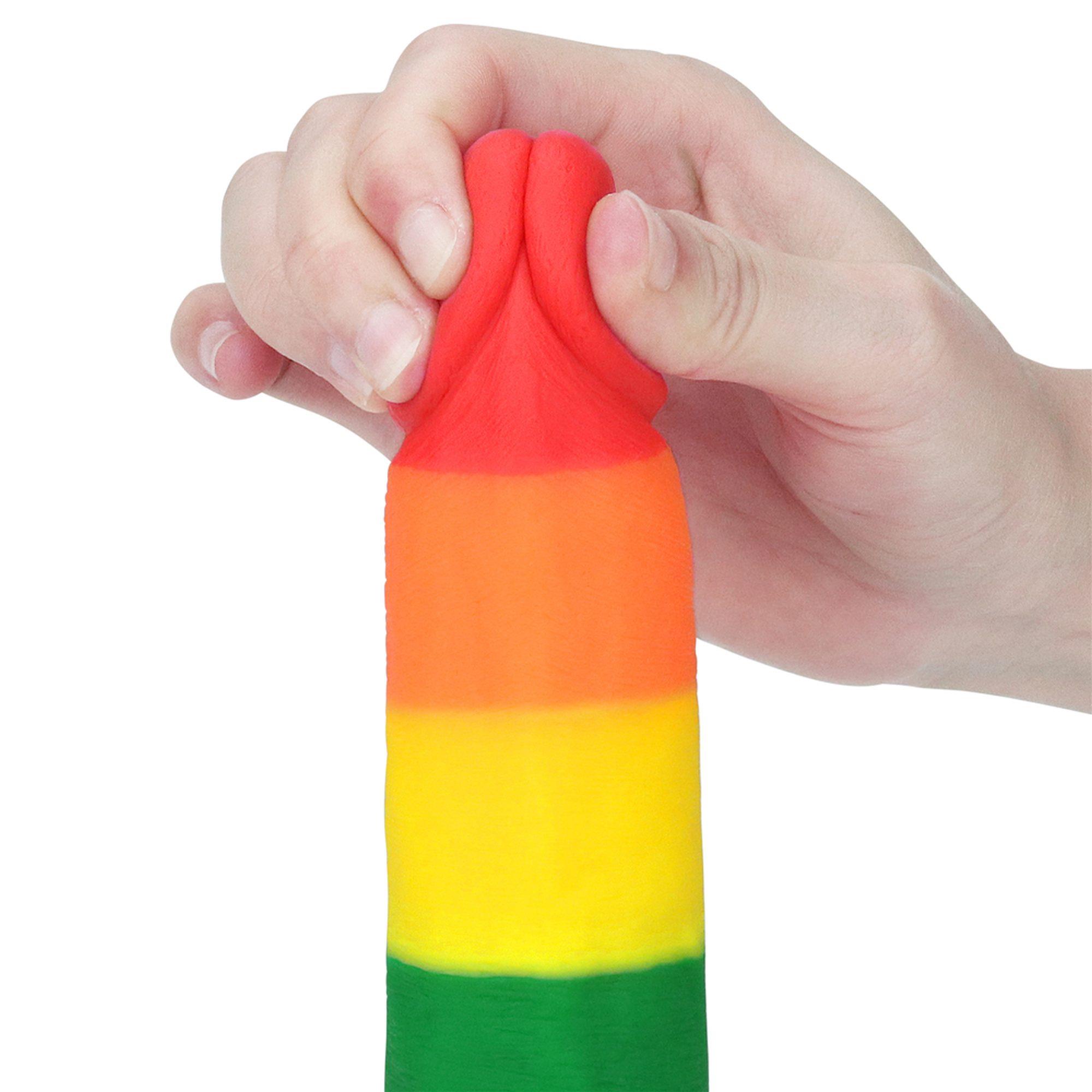 Фаллоимитатор LoveToy Prider Dildo 7.5", 19.5 см (радужный)