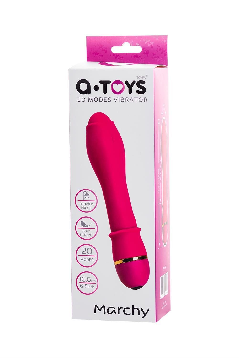 Вибратор A-Toys Marchy, 16,6 см (розовый)