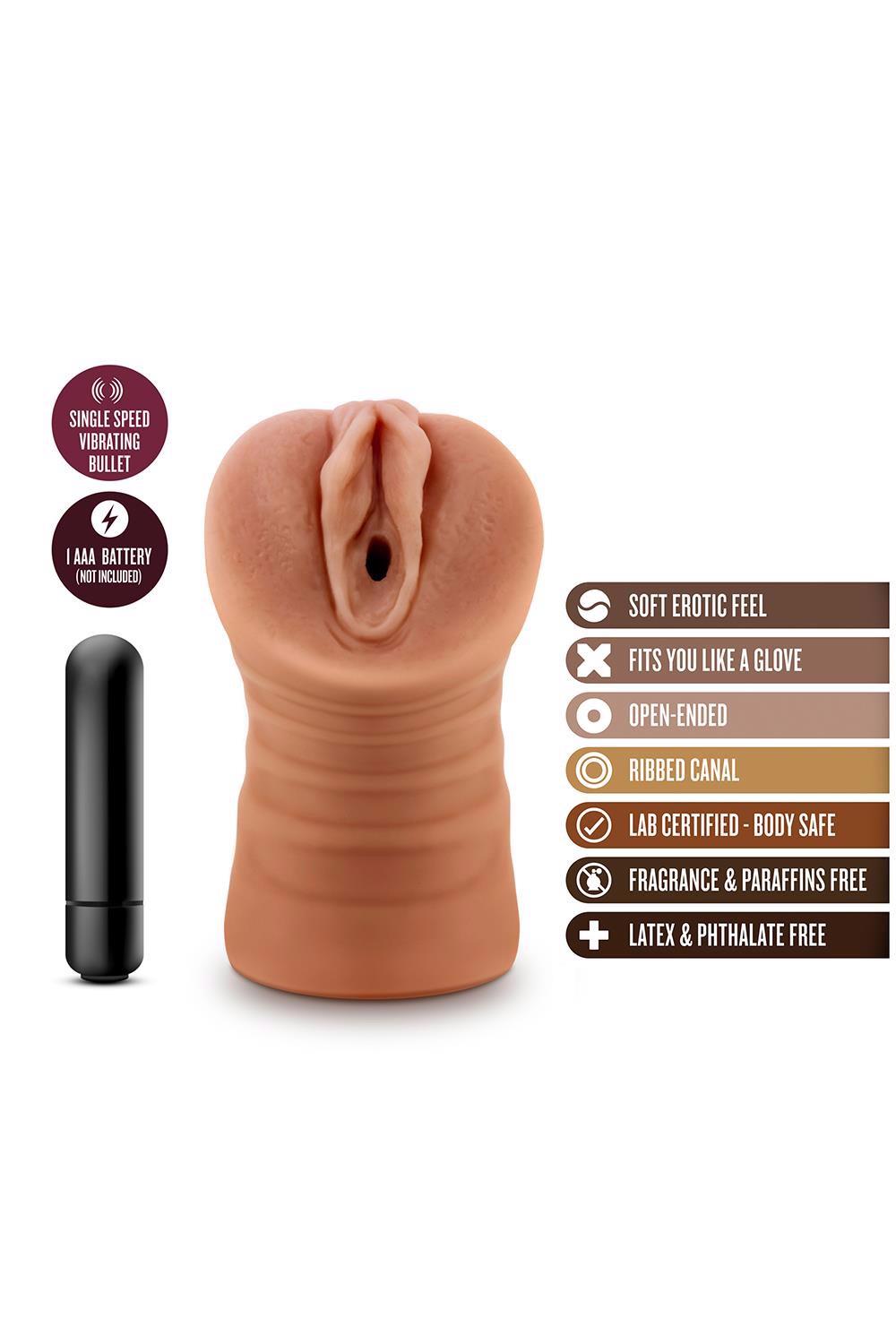 Мастурбатор с вибрацией M For Men Julieta (коричневый)