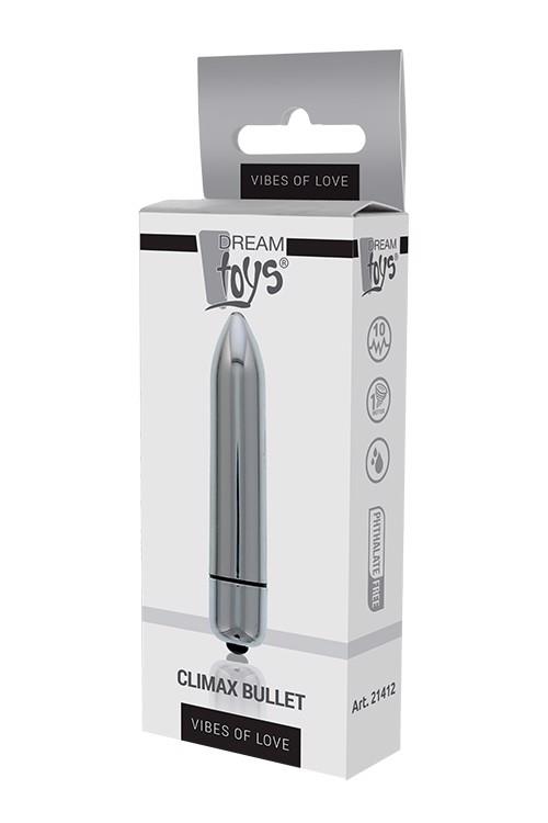 Вібратор Dream Toys Vibes of Love Climax Bullet, 8,5 см (сріблястий)