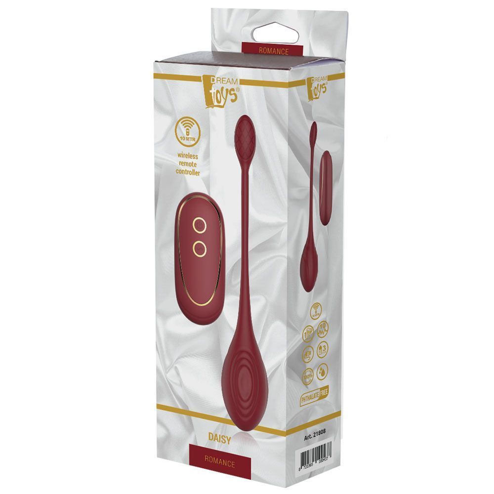 Виброяйцо Dream Toys Romance Daisy, 23 см (бордовый)