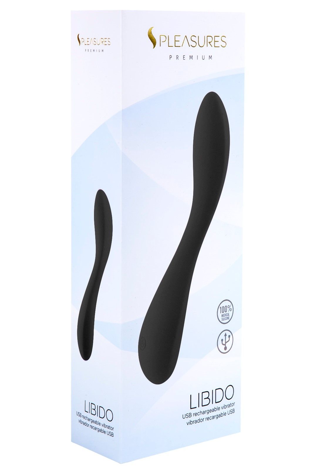Вибратор Pleasures Premium Libido, 19,5 см (черный)