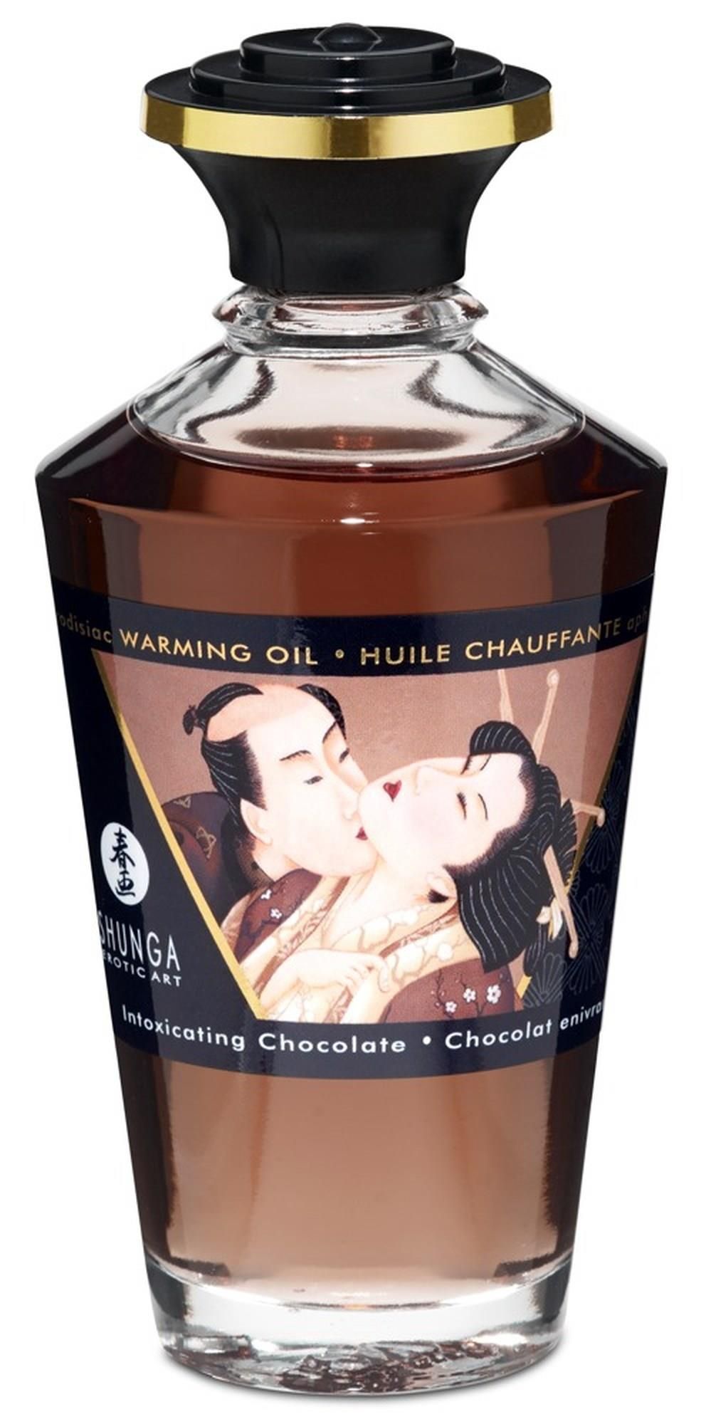 Зігрівальна масажна олія Shunga Aphrodisiac Warming Oil шоколад, 100 мл