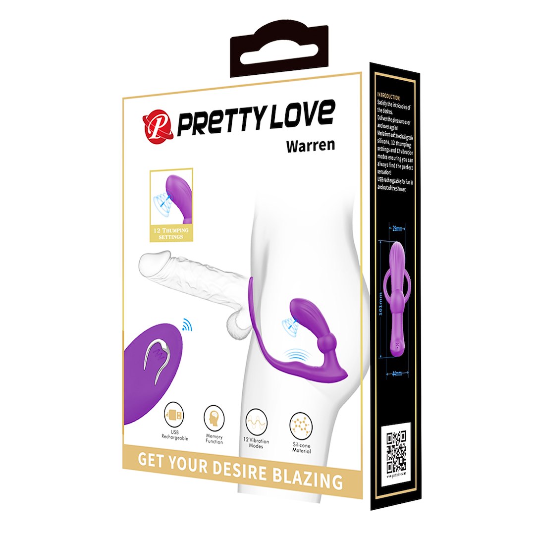 Стимулятор простаты Pretty Love Warren, 17 см (фиолетовый)