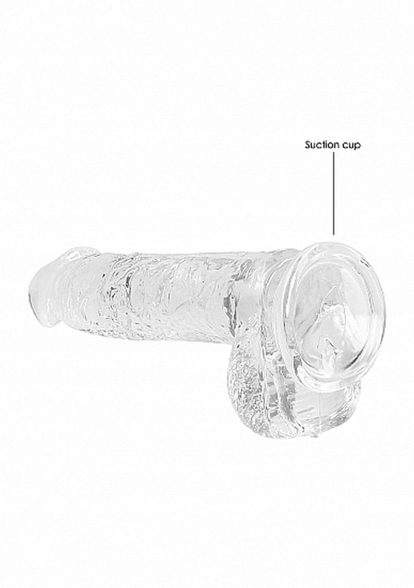 Фаллоимитатор RealRock Crystal Clear 6”, 17 см (прозрачный)