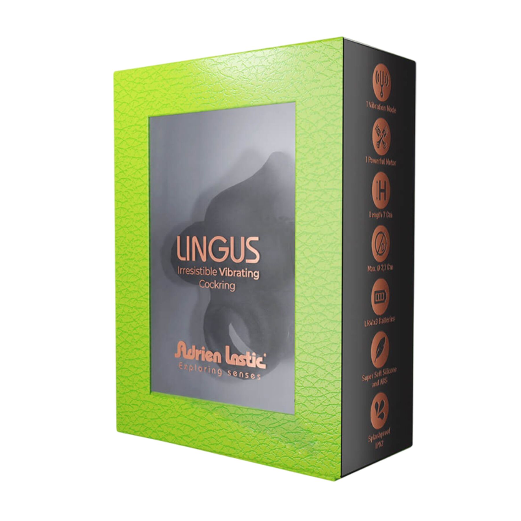 Эрекционное кольцо Adrien Lastic Ring-AD.Lingus, 7 см (черный)