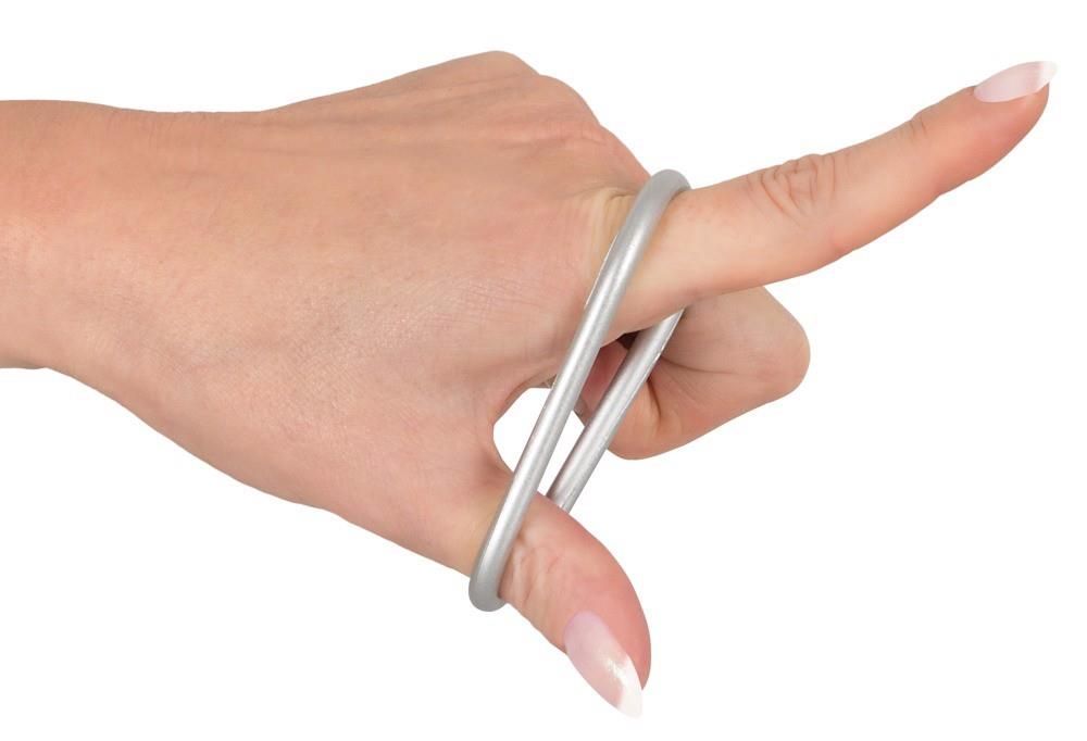 Набір ерекційних кілець Metallic Cock Ring Set, 3 шт (сріблястий)