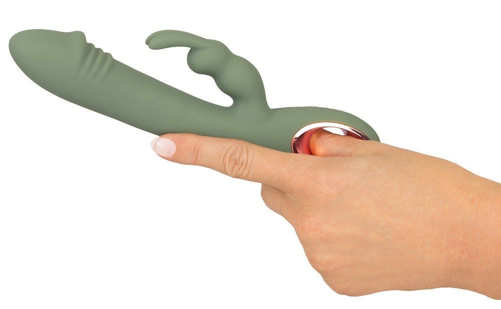 Вибратор-кролик You2Toys Slim Rabbit Olive, 21.4 см (зеленый)