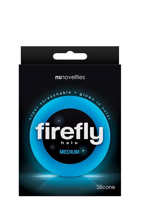 Эрекционное кольцо Firefly Halo Medium, 5.3 см (голубой)