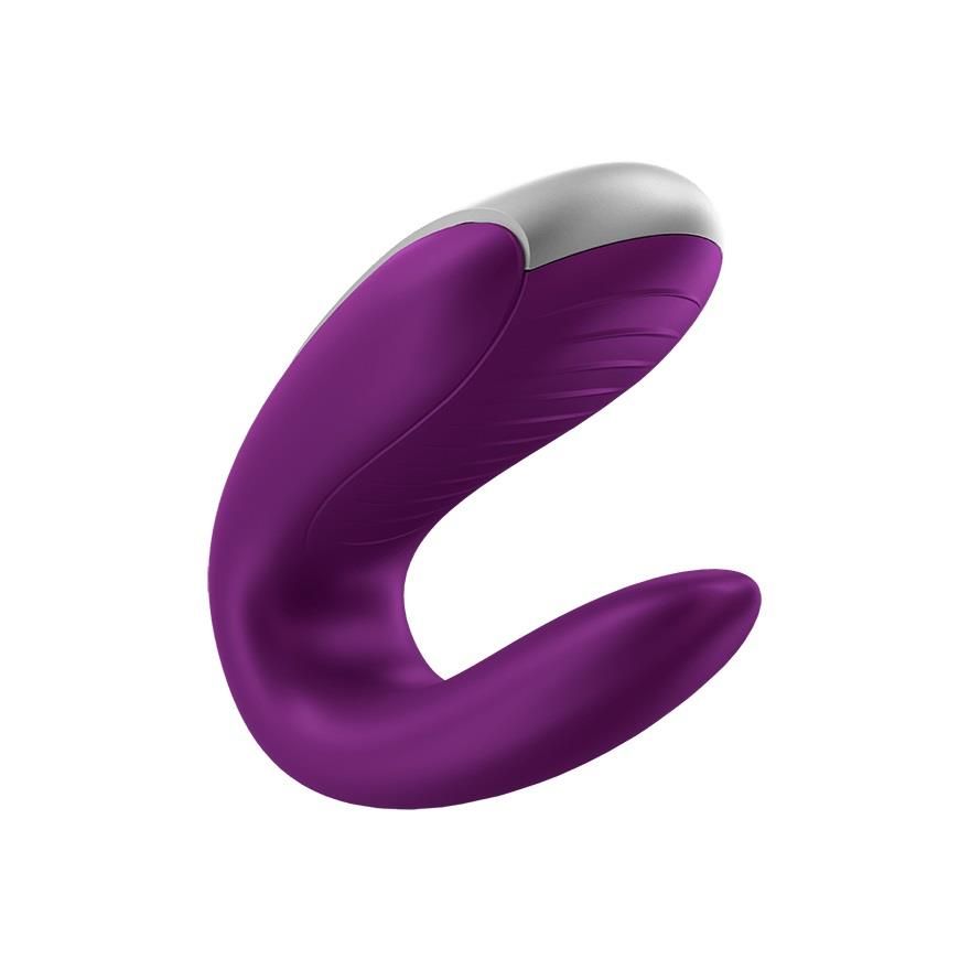 Вібратор для пар Satisfyer Double Fun, 9 см (фіолетовий)