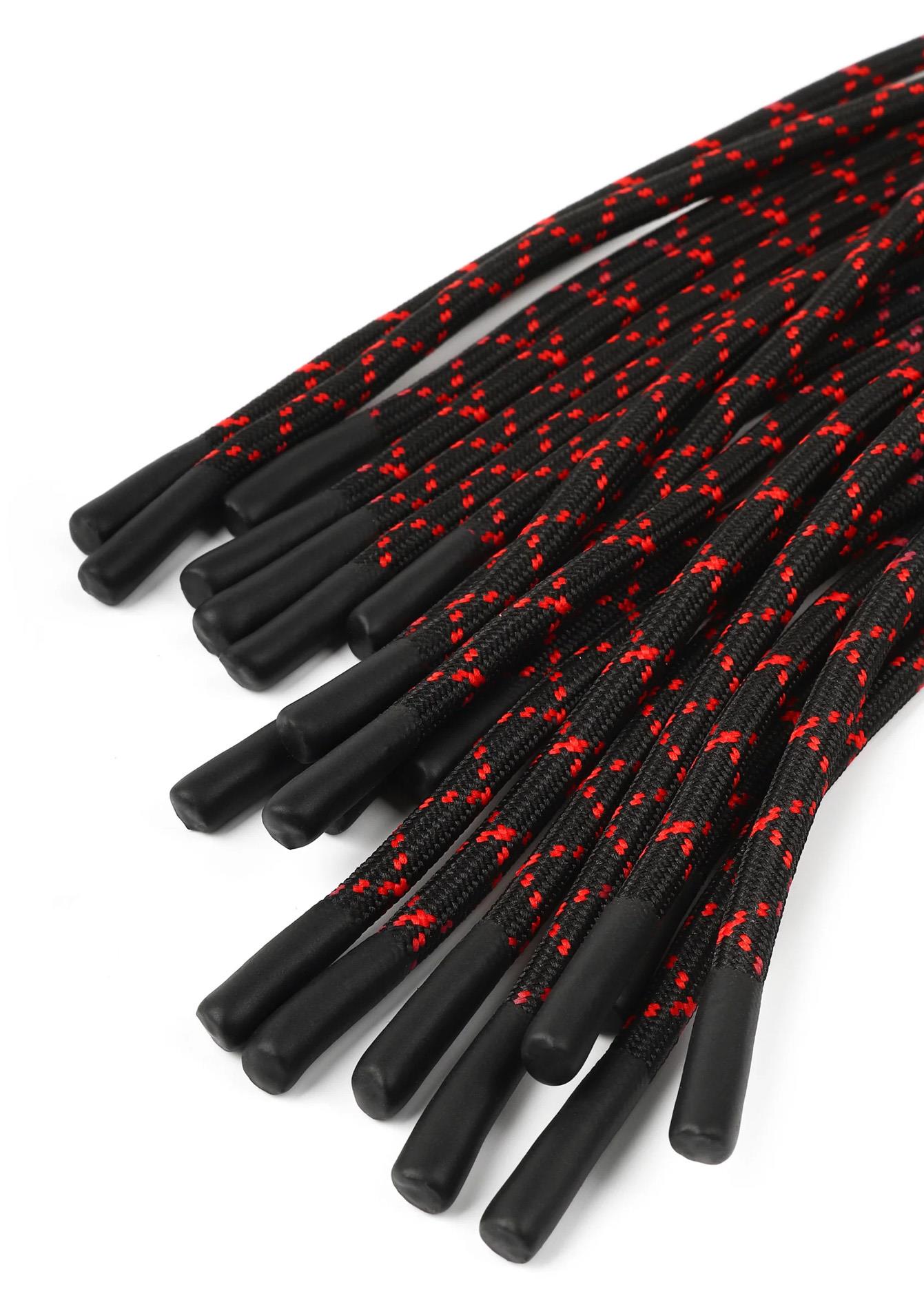 Флоггер Hidden Desire Genuine Leather Knot Flogger, 55 см (черный с красным)