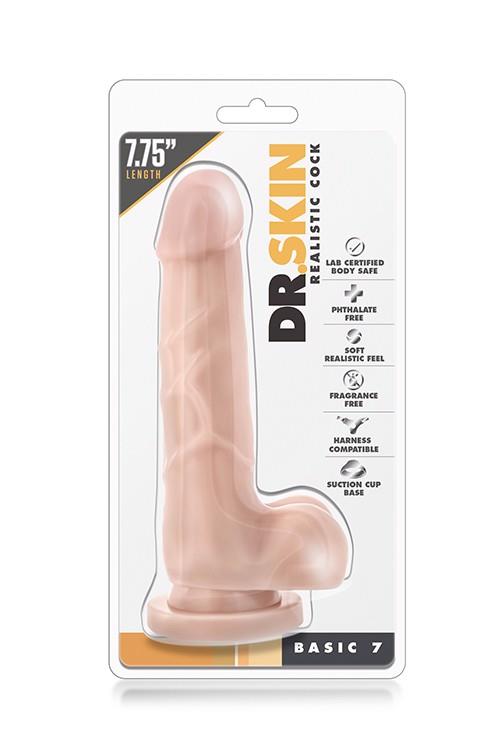 Фаллоимитатор Mr. Skin Realistic Cock Basic 7, 19.7 см (телесный)