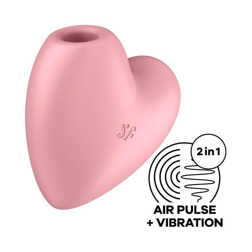 Вакуумный стимулятор клитора с вибрацией Satisfyer Cutie Heart (розовый)