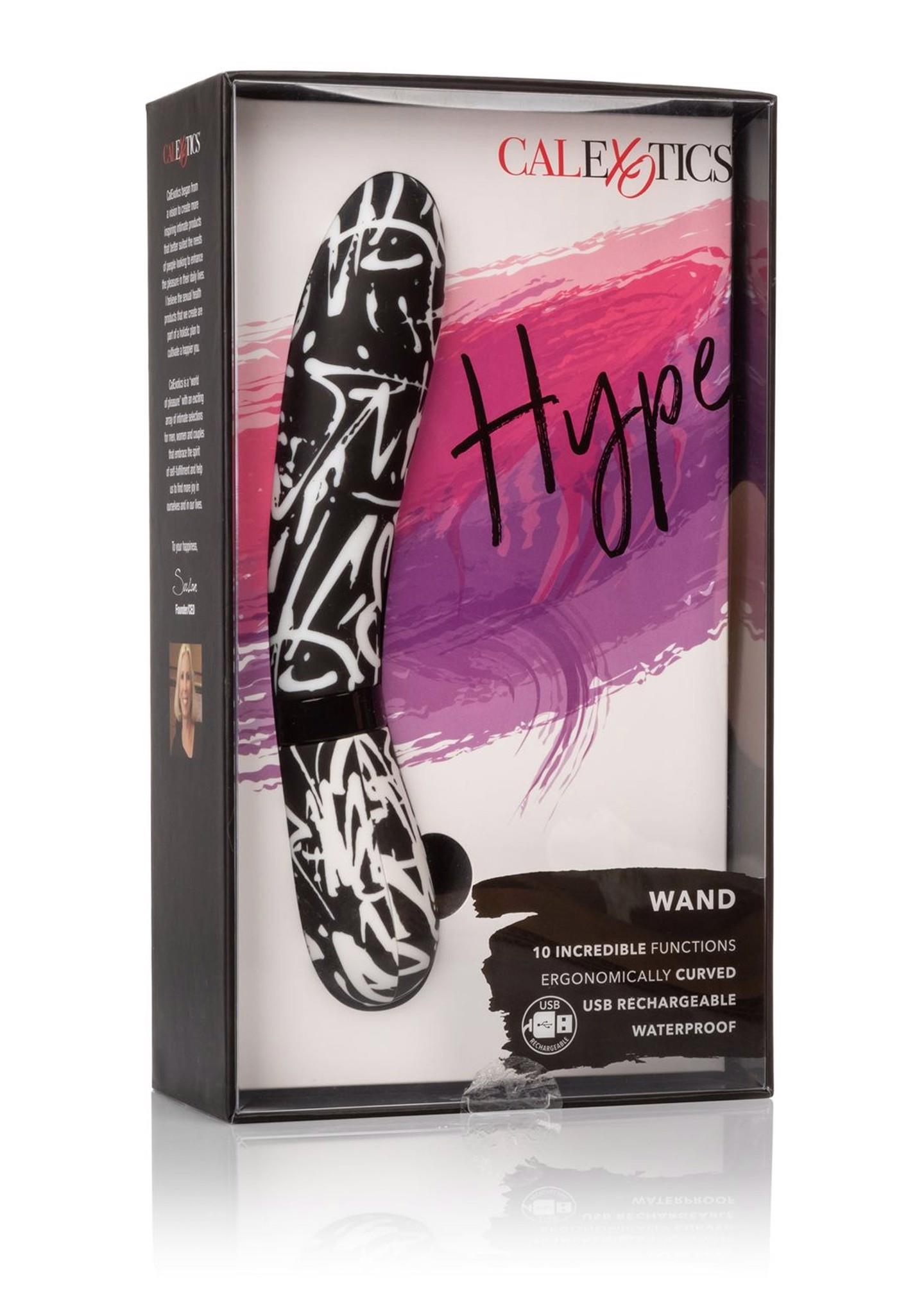 Вибратор CalExotics Hype Wand, 12 см (мульти)