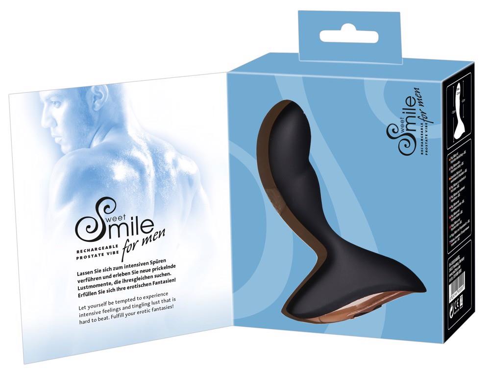 Стимулятор простаты Sweet Smile Rechargeabe Prostate Vibe, 12,6 см (черный)